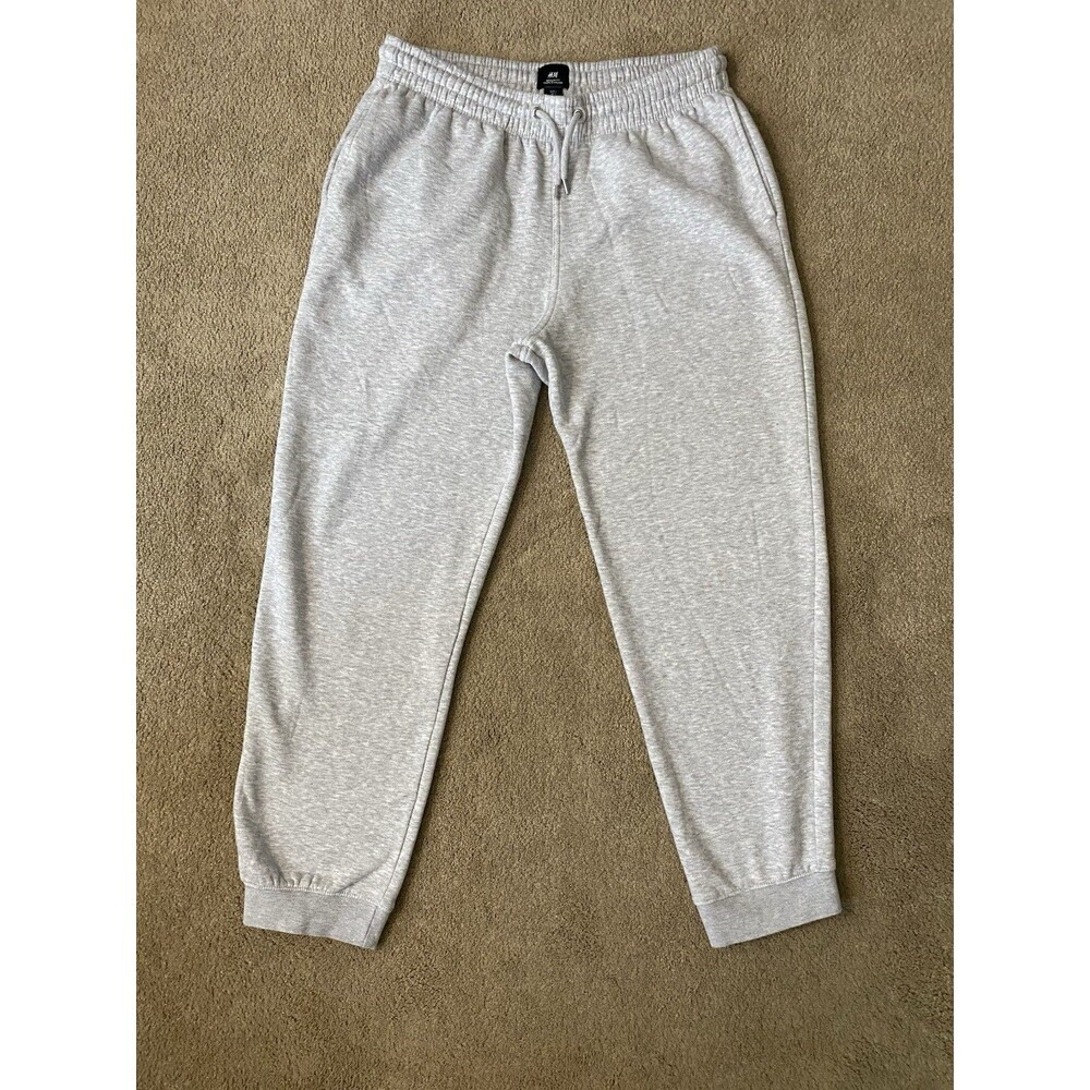 H&M Heather Gray Sweatpants Elastic Waist Comfy Streetwear Women’s Size L